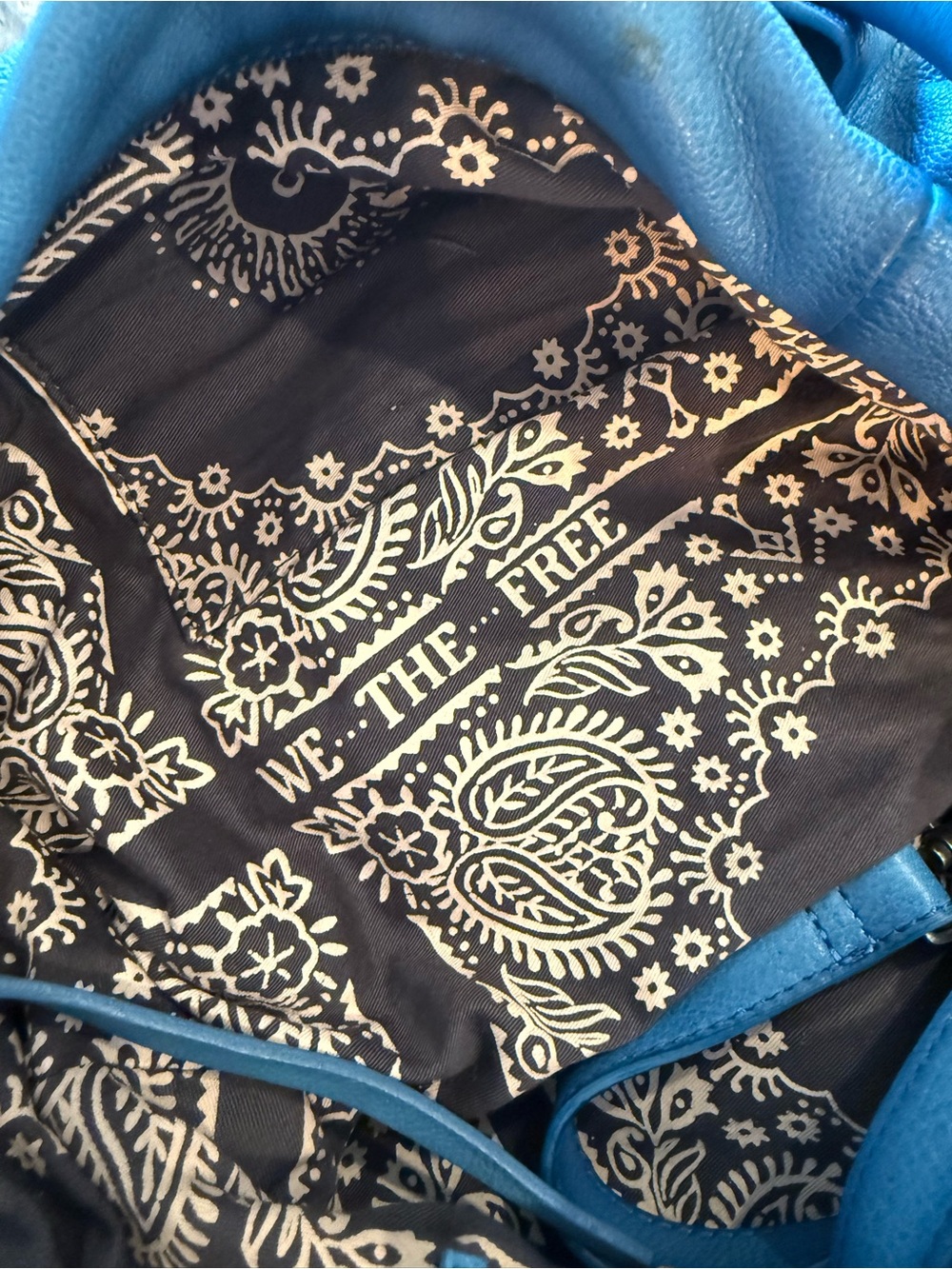 We The Free Emerson Blue Genuine Leather Shoulder & Crossbody - Picture 7 of 14